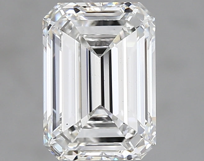 2.04 Carat Emerald Lab Diamond with  Cut Diamond in 14KT  view 1
