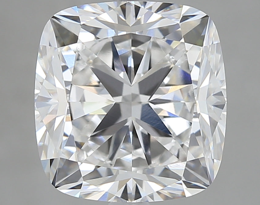 4.01 Carat Cushion Lab Diamond with  Cut Diamond in 14KT  view 1
