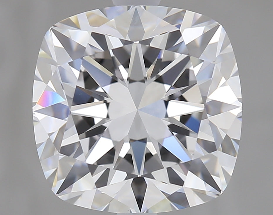 3.07 Carat Cushion Lab Diamond with  Cut Diamond in 14KT  view 1
