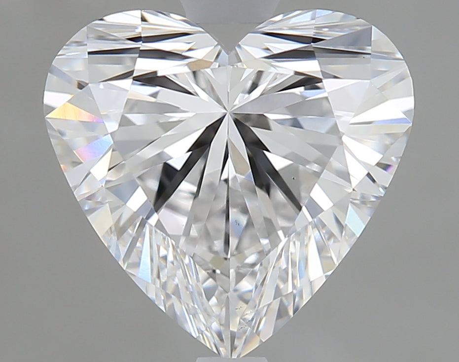 1.89 Carat Heart Lab Diamond with  Cut Diamond in 14KT  view 1
