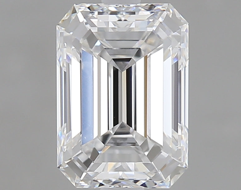 1.42 Carat Emerald Lab Diamond with  Cut Diamond in 14KT  view 1
