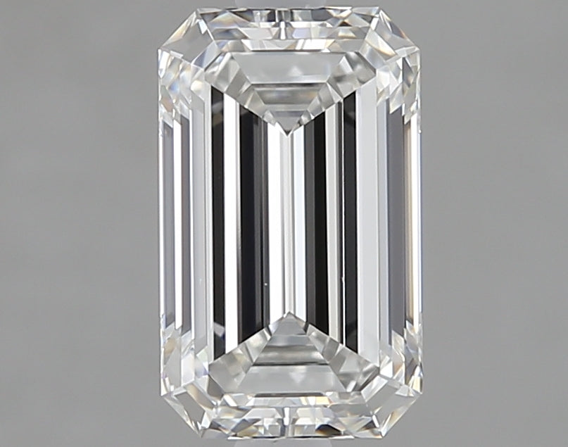 1.81 Carat Emerald Lab Diamond with  Cut Diamond in 14KT  view 1
