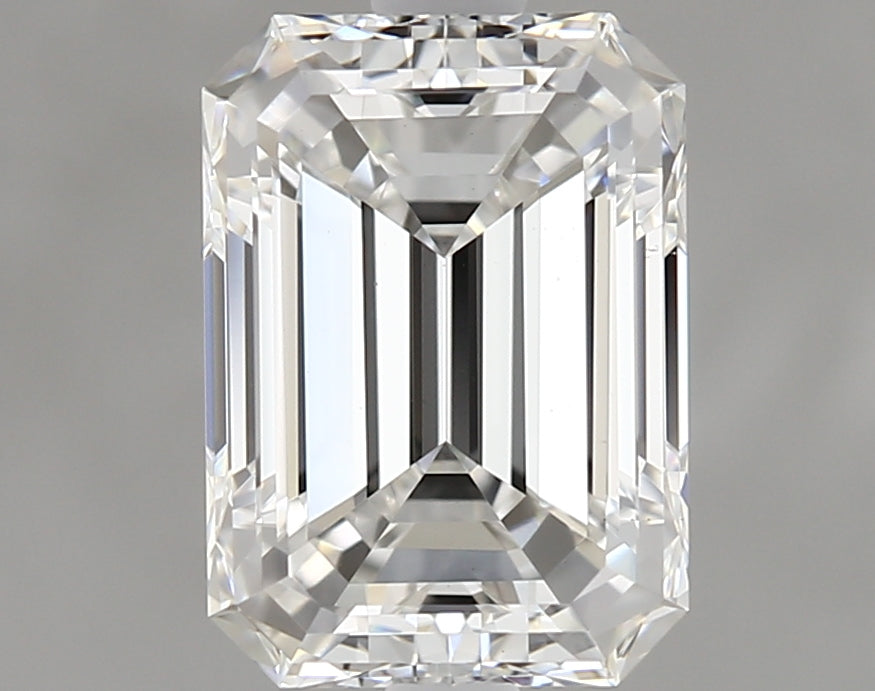 1.52 Carat Emerald Lab Diamond with  Cut Diamond in 14KT  view 1
