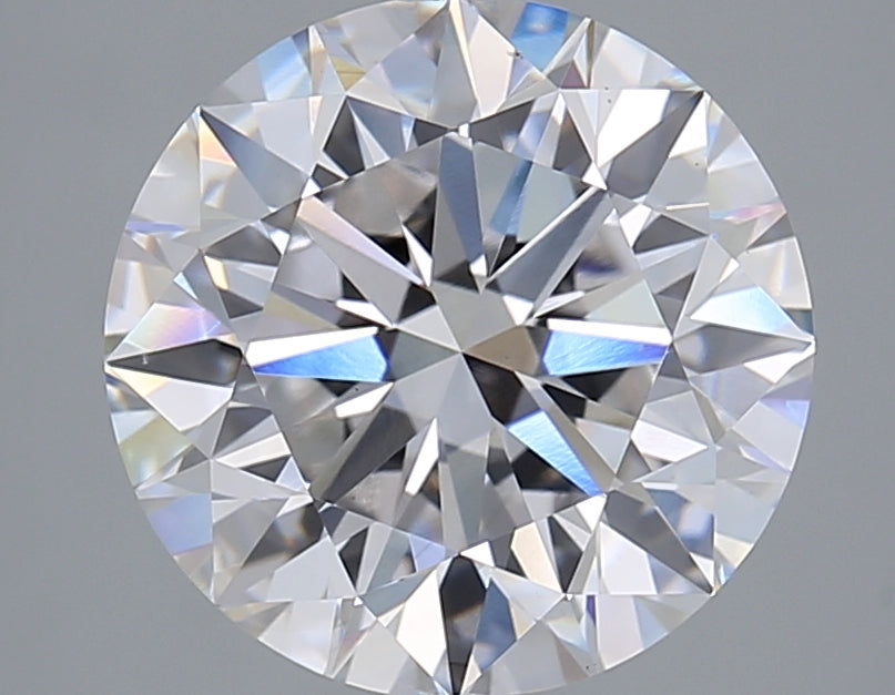 4.54 Carat Round Lab Diamond with  Cut Diamond in 14KT  view 1
