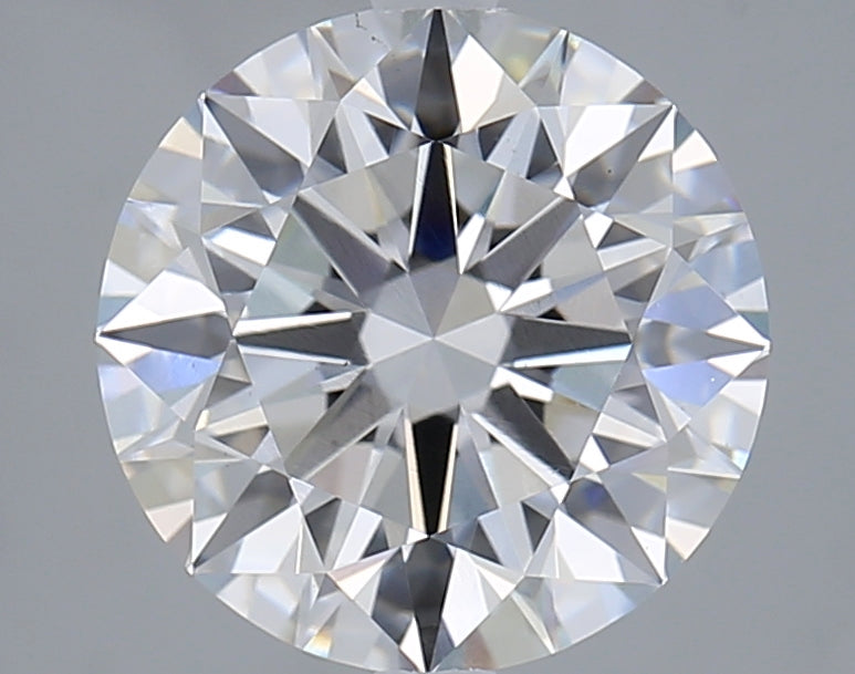 3.8 Carat Round Lab Diamond with  Cut Diamond in 14KT  view 1
