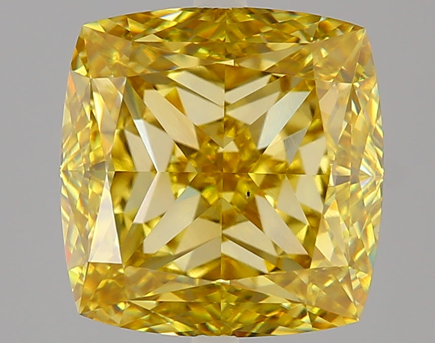 4.01 Carat Cushion Lab Diamond with  Cut Diamond in 14KT  view 1
