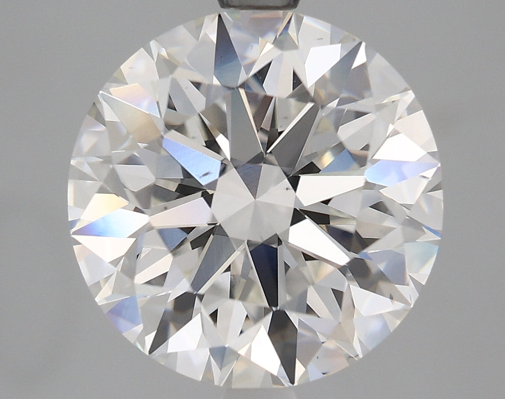 4.51 Carat Round Lab Diamond with  Cut Diamond in 14KT  view 1
