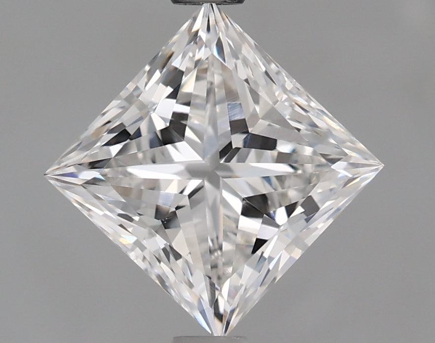 1.59 Carat Princess Lab Diamond with  Cut Diamond in 14KT  view 1
