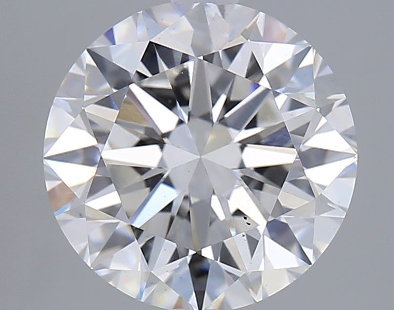 2.5 Carat Round Lab Diamond with  Cut Diamond in 14KT  view 1
