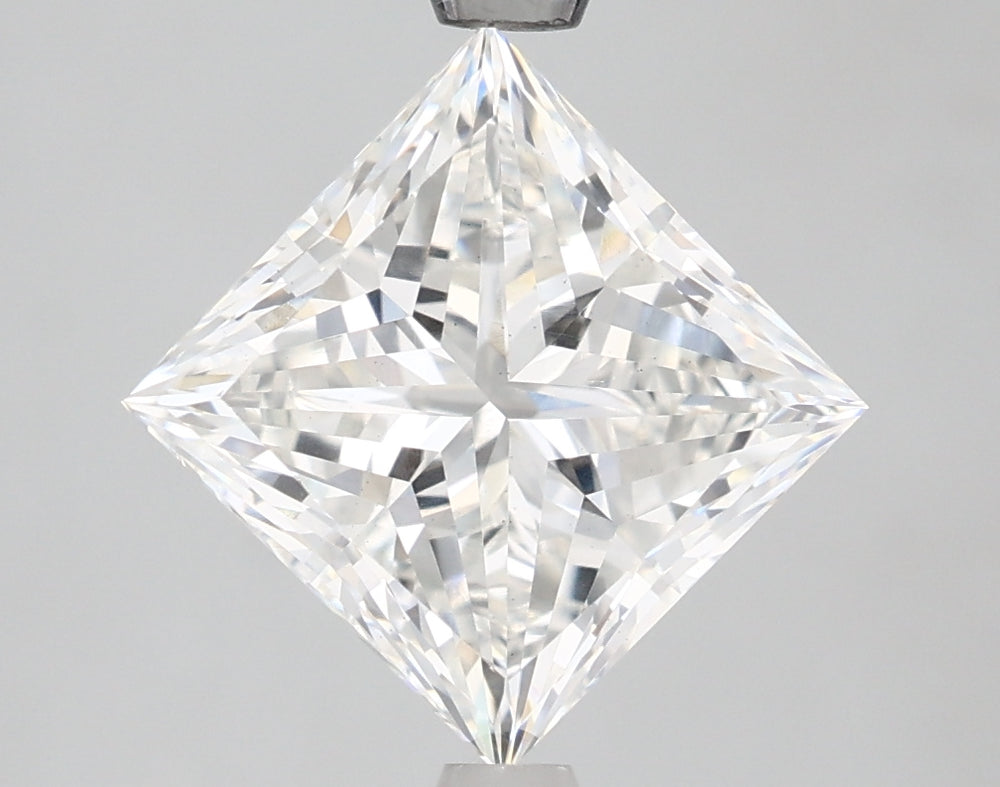 3.1 Carat Princess Lab Diamond with  Cut Diamond in 14KT  view 1

