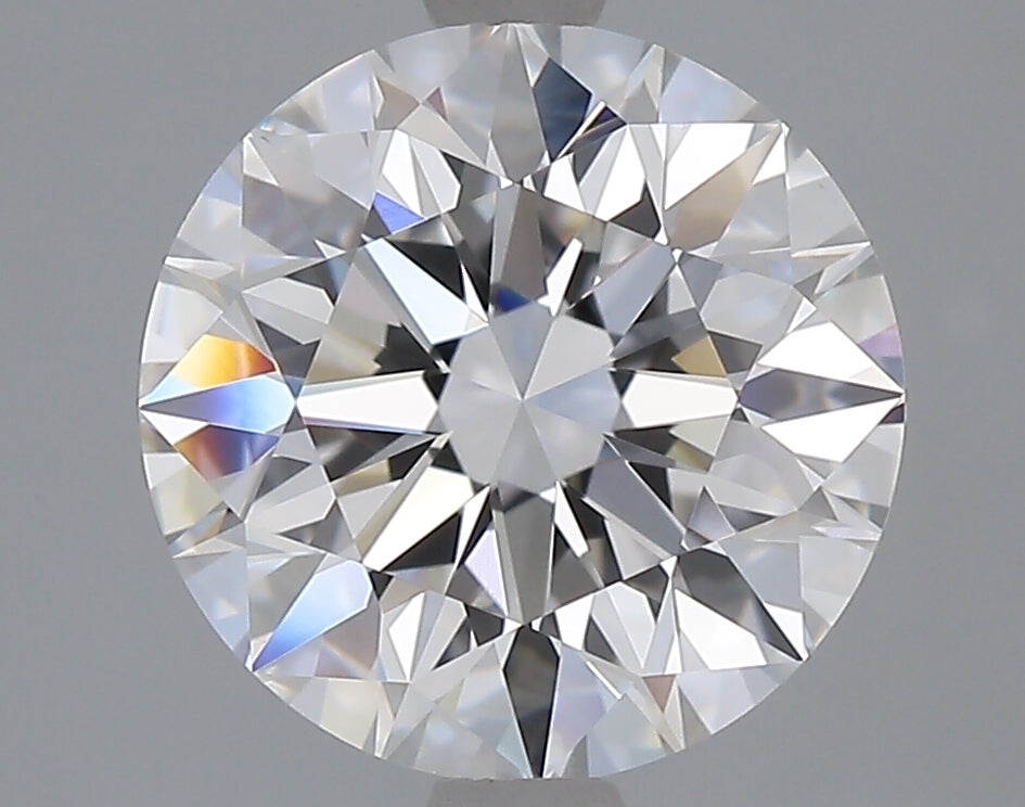 3.02 Carat Round Lab Diamond with  Cut Diamond in 14KT  view 1
