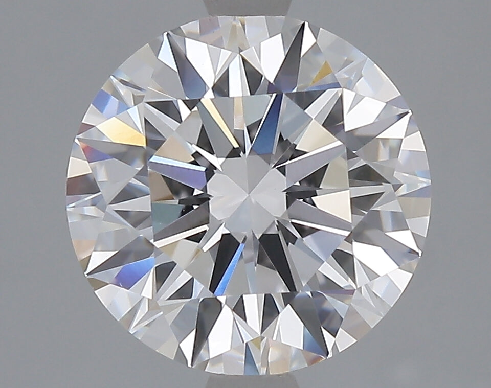 3.02 Carat Round Lab Diamond with  Cut Diamond in 14KT  view 1
