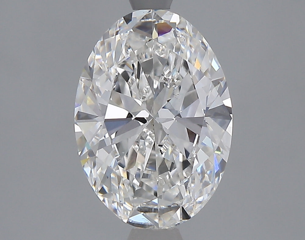 2.0 Carat Oval Lab Diamond with  Cut Diamond in 14KT  view 1
