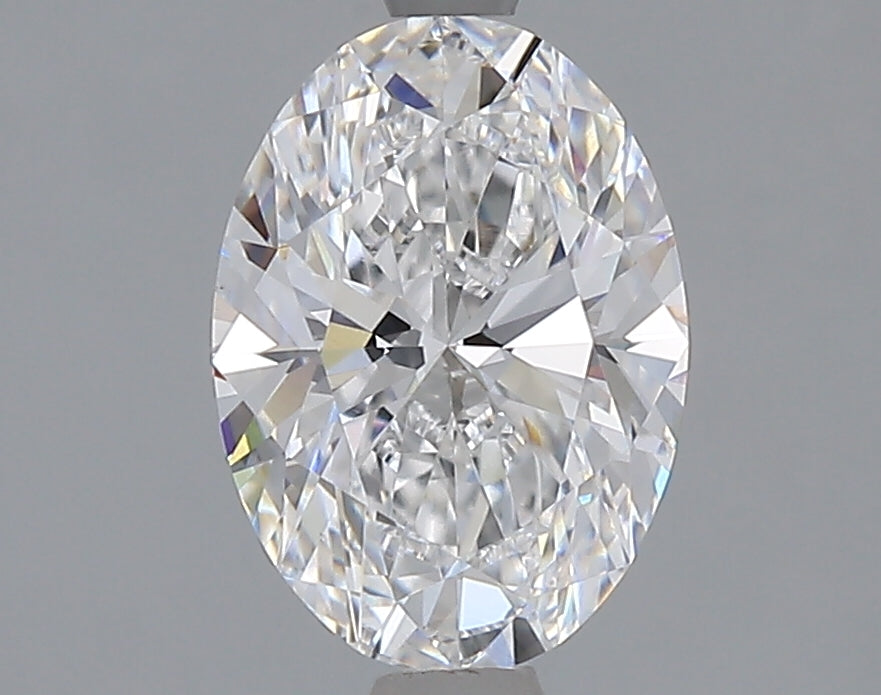 1.52 Carat Oval Lab Diamond with  Cut Diamond in 14KT  view 1
