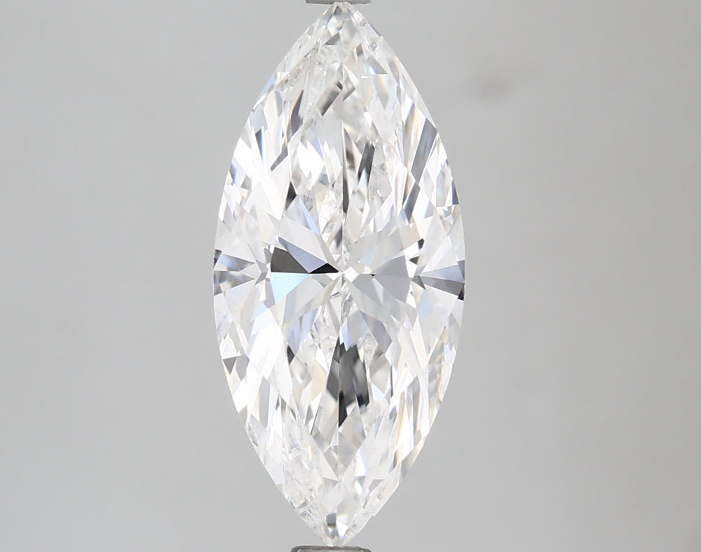 2.5 Carat Marquise Lab Diamond with  Cut Diamond in 14KT  view 1
