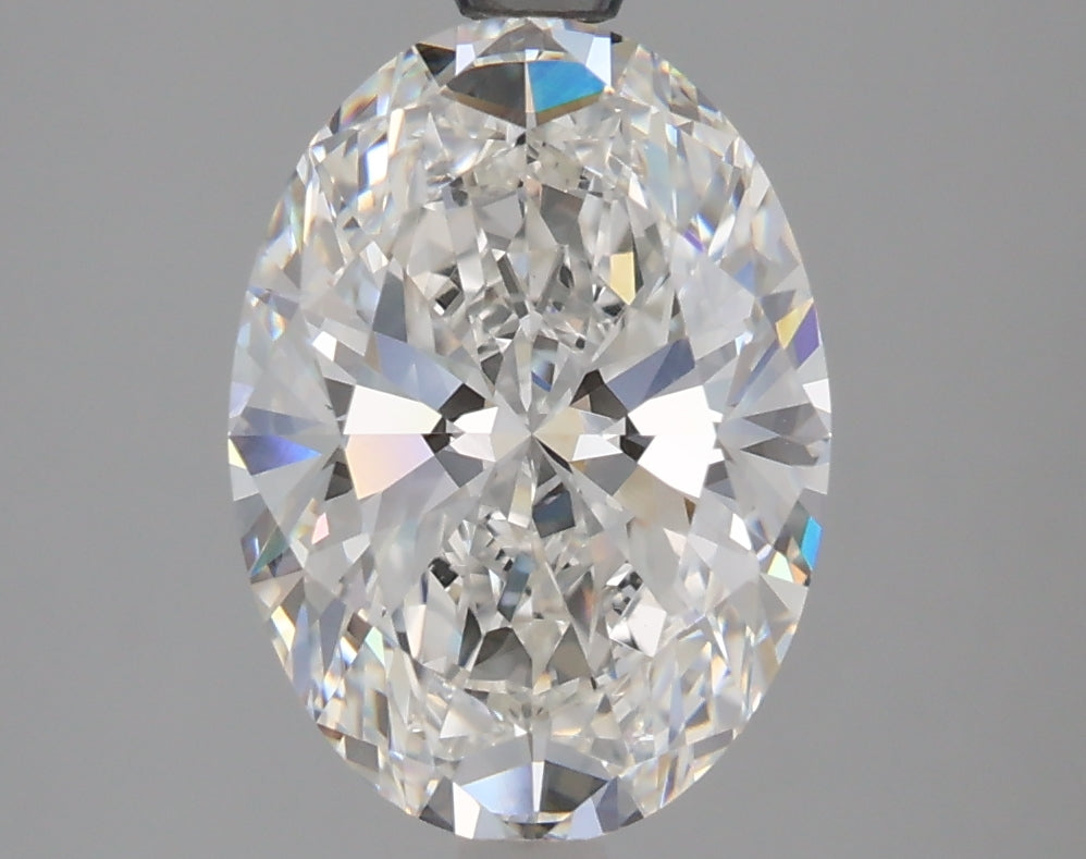 3.08 Carat Oval Lab Diamond with  Cut Diamond in 14KT  view 1
