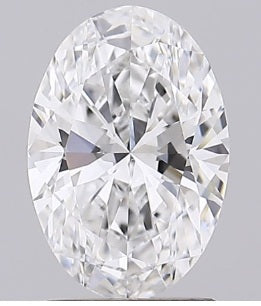 1.59 Carat Oval Lab Diamond with  Cut Diamond in 14KT  view 1
