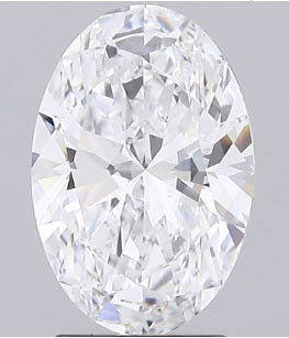 2.35 Carat Oval Lab Diamond with  Cut Diamond in 14KT  view 1
