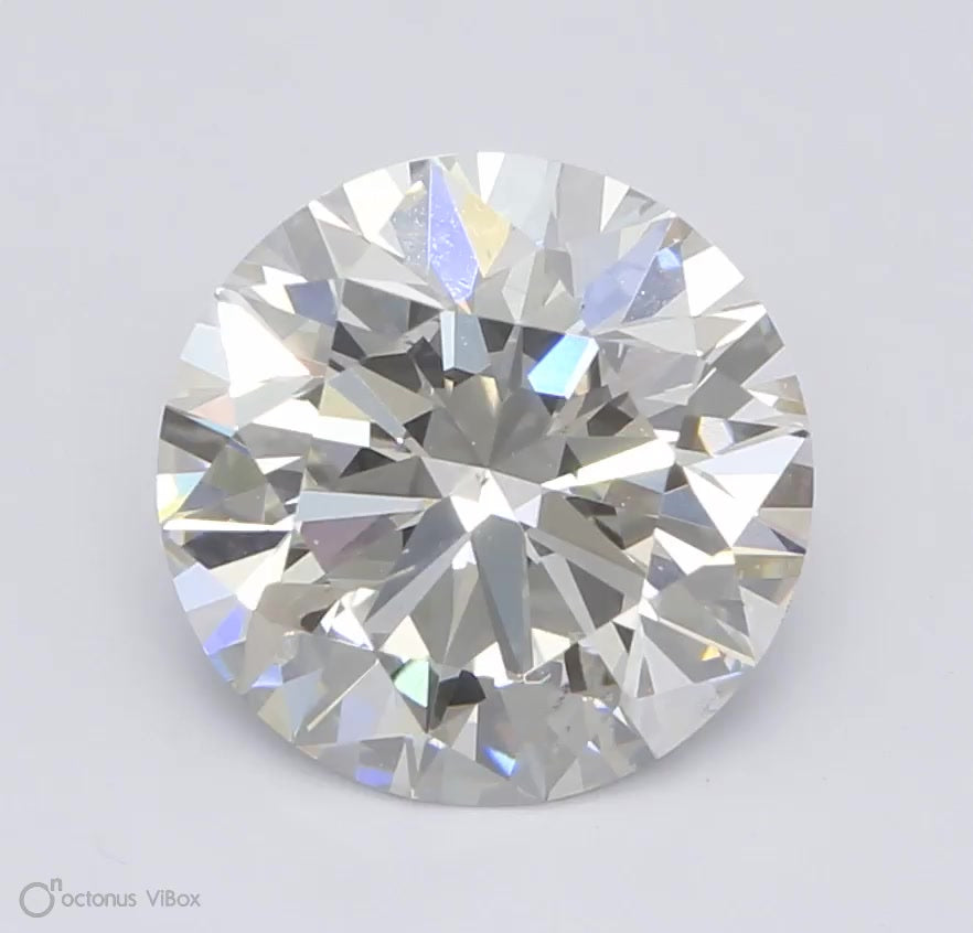 1.5 Carat Round Lab Diamond with  Cut Diamond in 14KT  view 1
