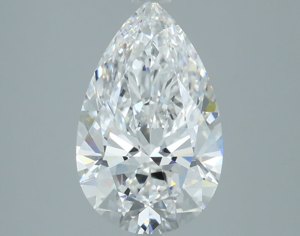 3.07 Carat Pear Lab Diamond with  Cut Diamond in 14KT  view 1
