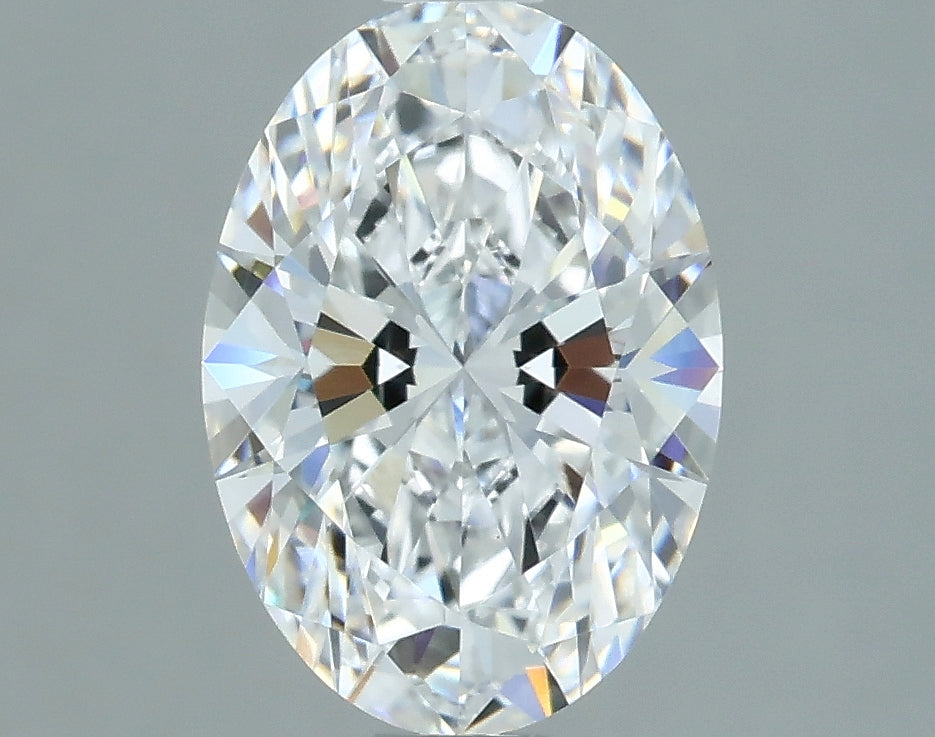 1.33 Carat Oval Lab Diamond with  Cut Diamond in 14KT  view 1

