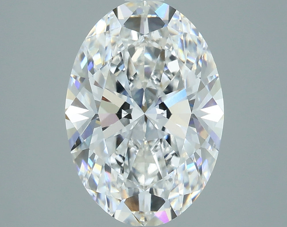 2.5 Carat Oval Lab Diamond with  Cut Diamond in 14KT  view 1
