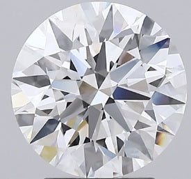 2.57 Carat Round Lab Diamond with  Cut Diamond in 14KT  view 1
