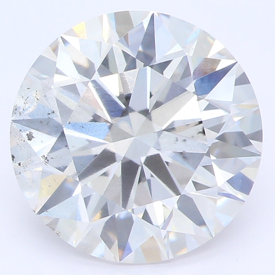 3.03 Carat Round Lab Diamond with  Cut Diamond in 14KT  view 1
