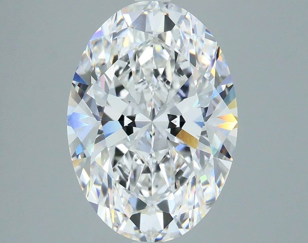 4.58 Carat Oval Lab Diamond with  Cut Diamond in 14KT  view 1
