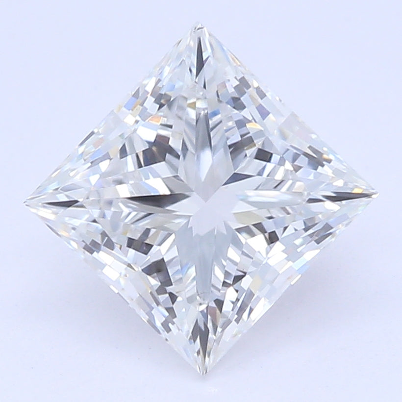 1.58 Carat Princess Lab Diamond with  Cut Diamond in 14KT  view 1
