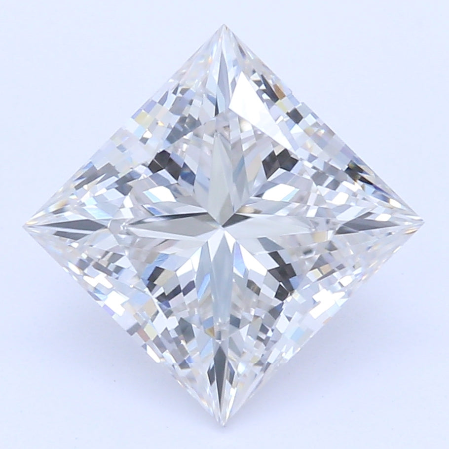 1.45 Carat Princess Lab Diamond with  Cut Diamond in 14KT  view 1
