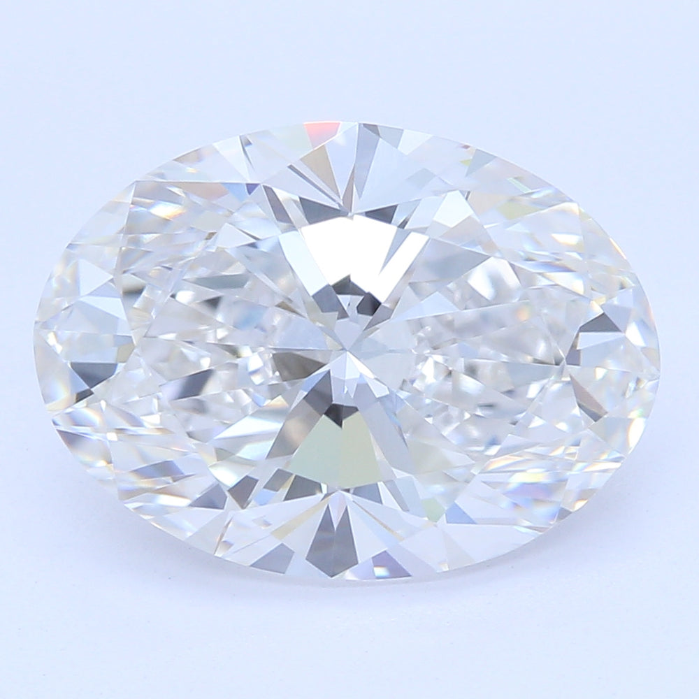 2.51 Carat Oval Lab Diamond with  Cut Diamond in 14KT  view 1

