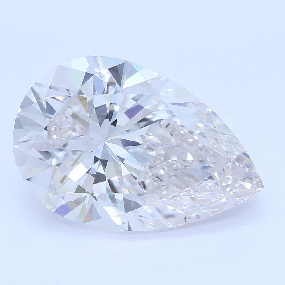 2.5 Carat Pear Lab Diamond with  Cut Diamond in 14KT  view 1
