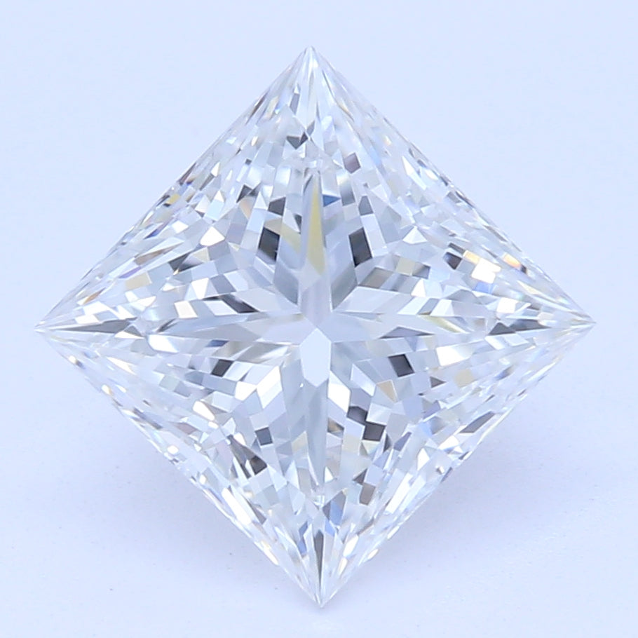1.25 Carat Princess Lab Diamond with  Cut Diamond in 14KT  view 1
