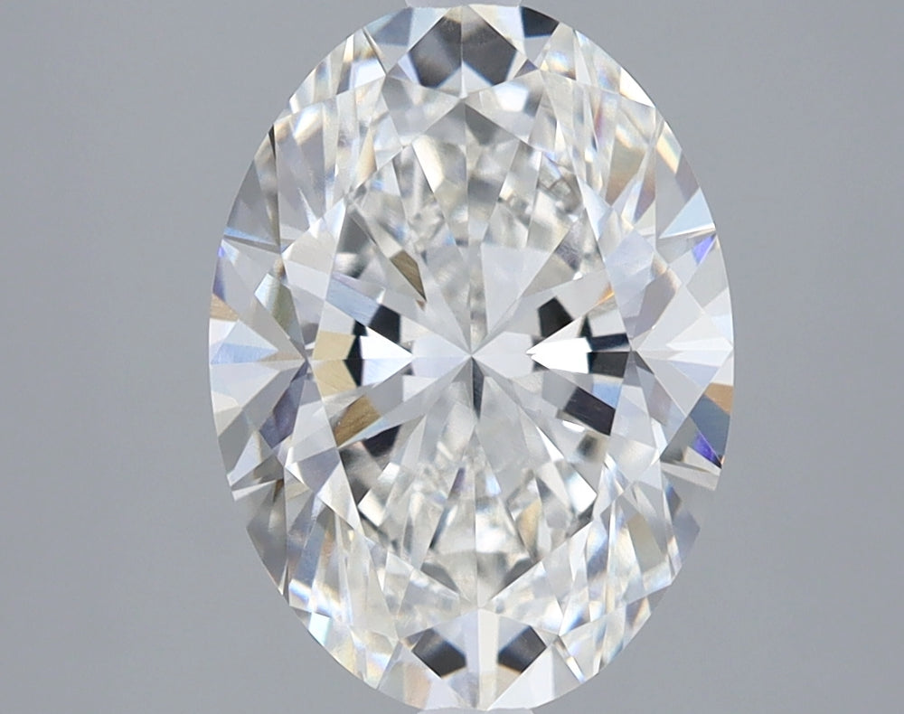 2.68 Carat Oval Lab Diamond with  Cut Diamond in 14KT  view 1
