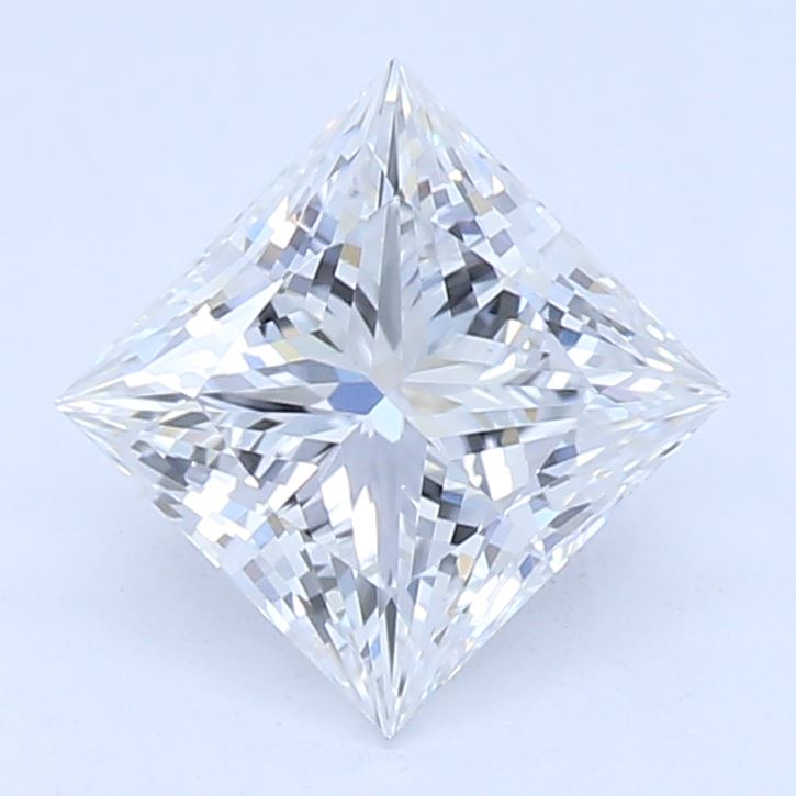 0.76 Carat Princess Lab Diamond with  Cut Diamond in 14KT  view 1
