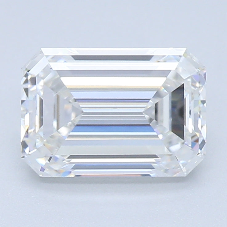 1.02 Carat Emerald Lab Diamond with  Cut Diamond in 14KT  view 1
