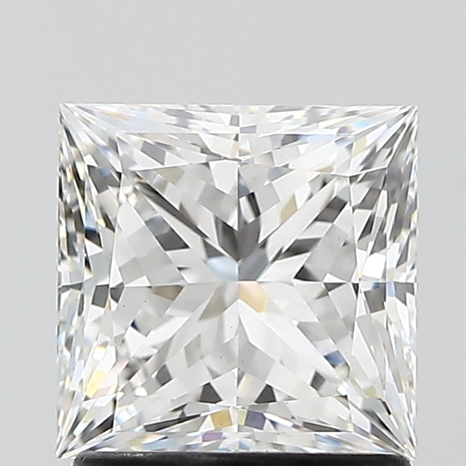 1.57 Carat Princess Lab Diamond with  Cut Diamond in 14KT  view 1

