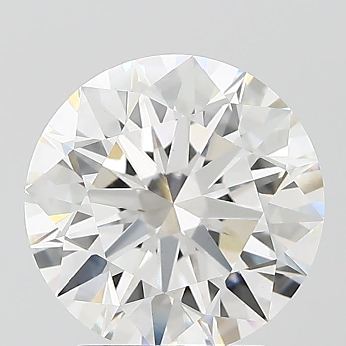 2.85 Carat Round Lab Diamond with  Cut Diamond in 14KT  view 1
