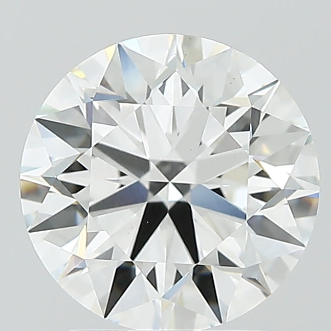 2.5 Carat Round Lab Diamond with  Cut Diamond in 14KT  view 1
