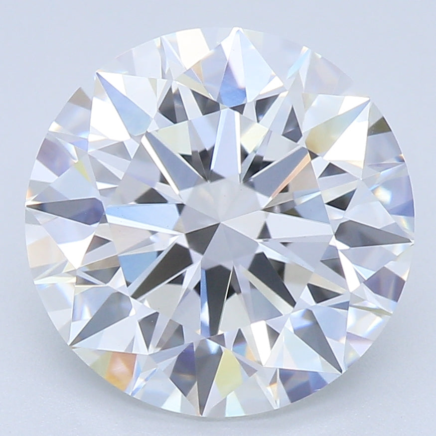 2.7 Carat Round Lab Diamond with  Cut Diamond in 14KT  view 1

