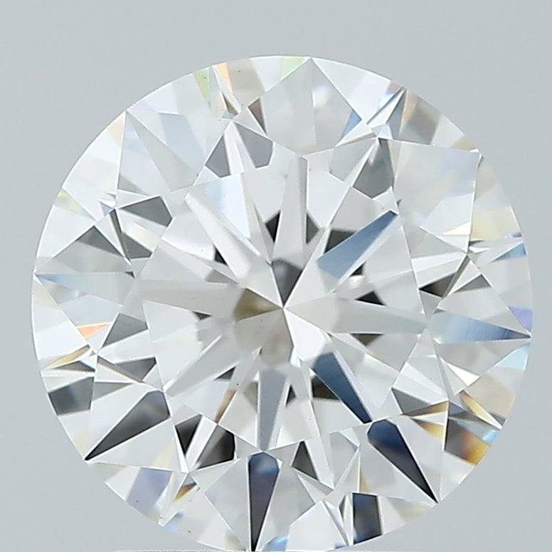 2.7 Carat Round Lab Diamond with  Cut Diamond in 14KT  view 1
