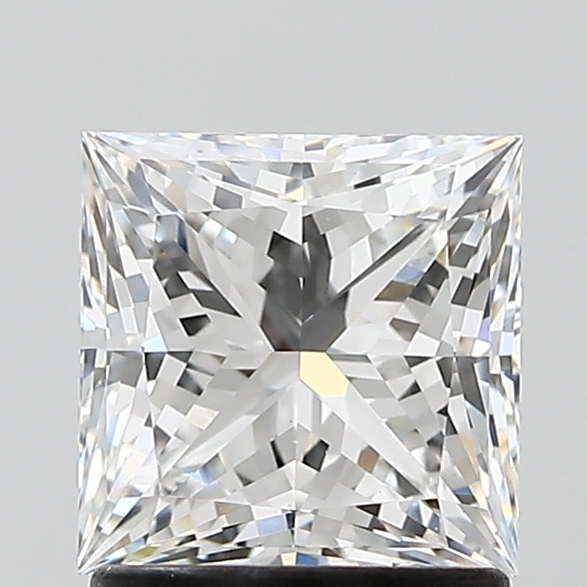 1.56 Carat Princess Lab Diamond with  Cut Diamond in 14KT  view 1
