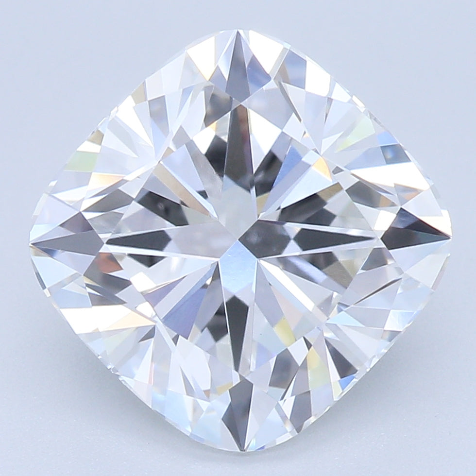 3.15 Carat Cushion Lab Diamond with  Cut Diamond in 14KT  view 1
