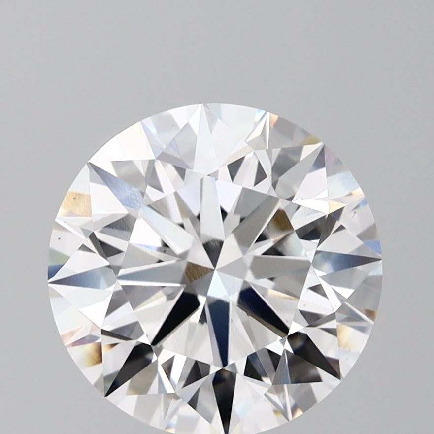3.74 Carat Round Lab Diamond with  Cut Diamond in 14KT  view 1
