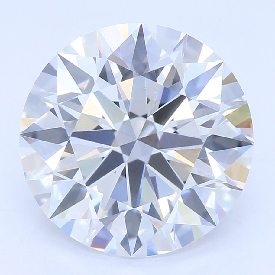 2.6 Carat Round Lab Diamond with  Cut Diamond in 14KT  view 1

