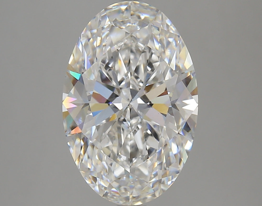 4.42 Carat Oval Lab Diamond with  Cut Diamond in 14KT  view 1
