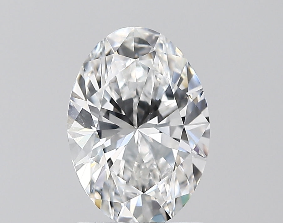 1.42 Carat Oval Lab Diamond with  Cut Diamond in 14KT  view 1
