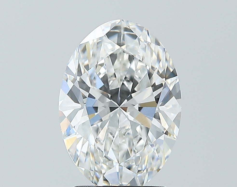 2.5 Carat Oval Lab Diamond with  Cut Diamond in 14KT  view 1
