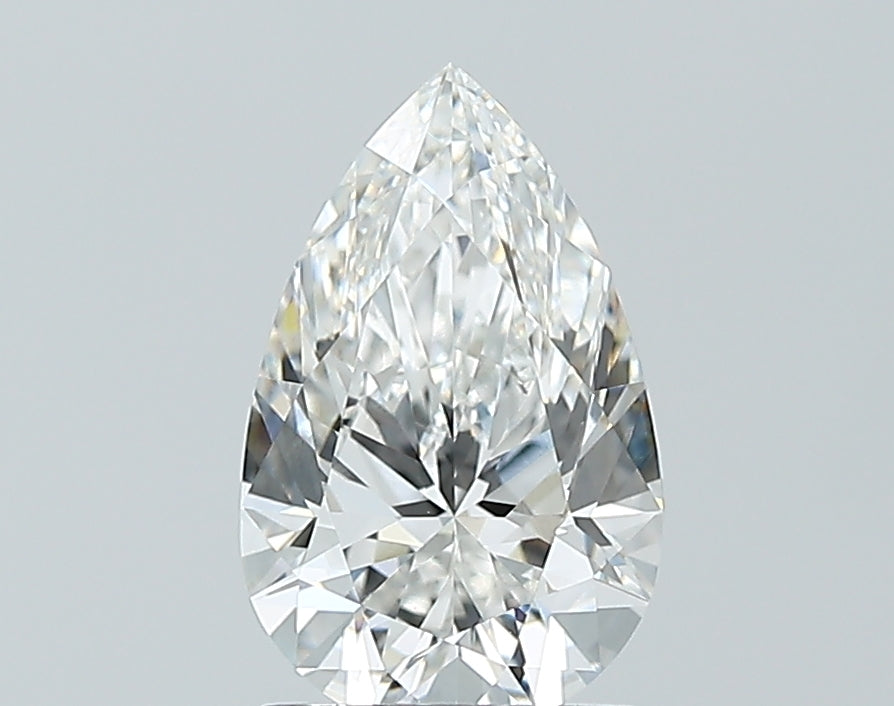 1.5 Carat Pear Lab Diamond with  Cut Diamond in 14KT  view 1
